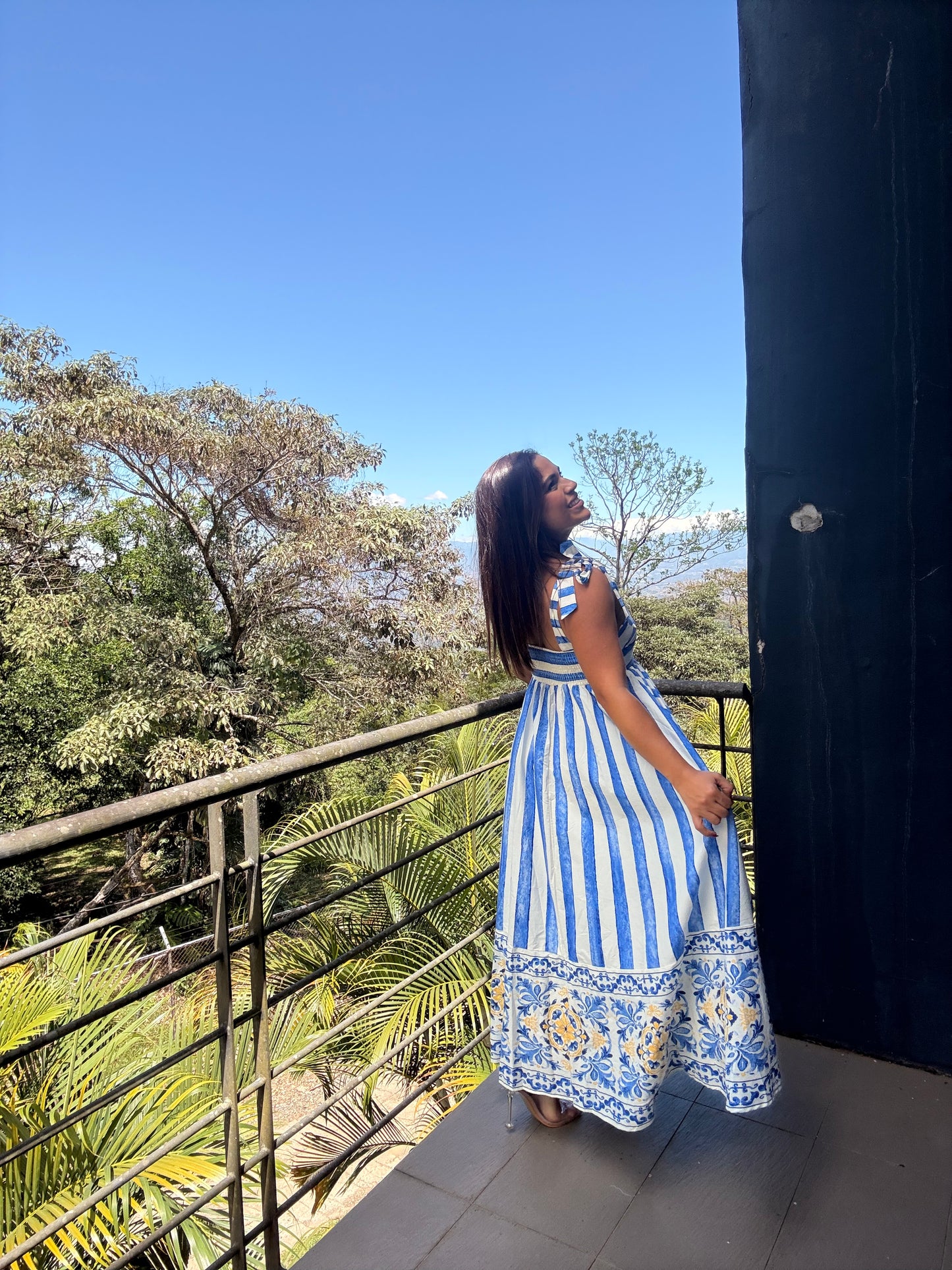 Vestido Flores y rayas